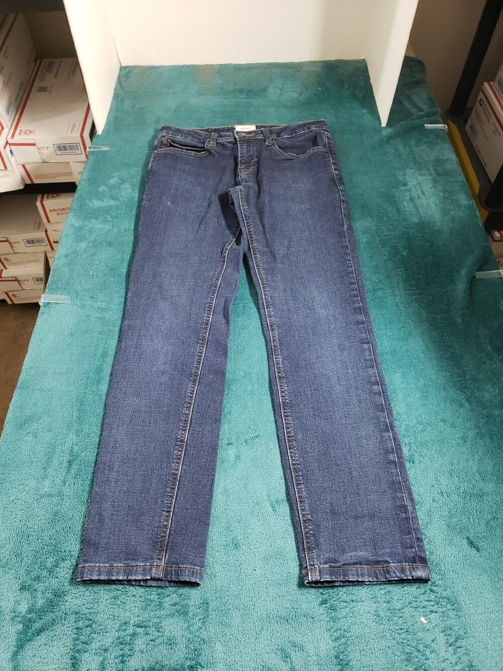 Hudson Jeans Size 14 Youth Girls Blue Pants Stretch Mid Rise Straight USA